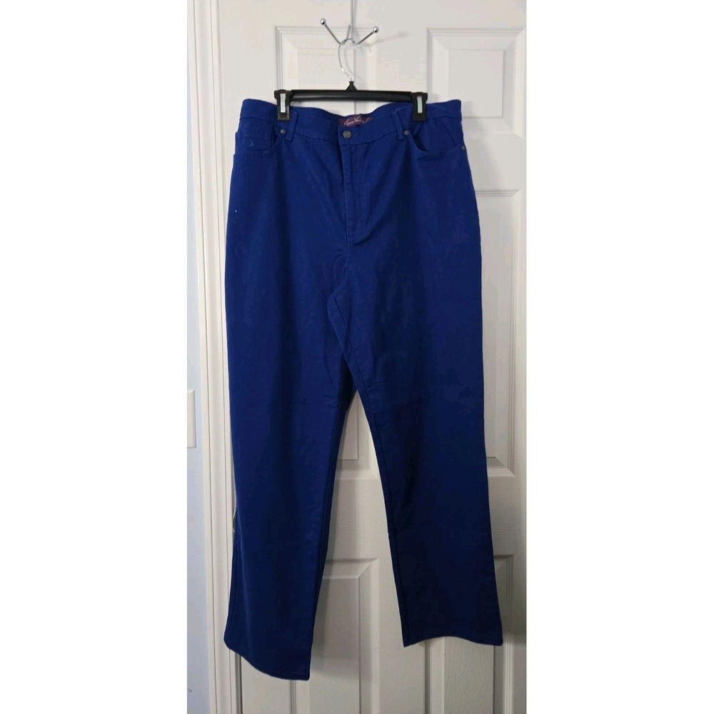 Gloria Vanderbilt Amanda Womens Jeans Size 18 Bright Blue
